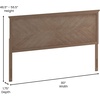 image:imageFlash Furniture Fiona Queen Size Wooden Headboard Only Herringbone Patterned Adjustable Headboard in Gray WashLight Brown