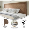 image:imageFlash Furniture Fiona Queen Size Wooden Headboard Only Herringbone Patterned Adjustable Headboard in Gray WashLight Brown