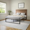 image:imageFlash Furniture Fiona Queen Size Wooden Headboard Only Herringbone Patterned Adjustable Headboard in Gray WashLight Brown