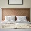 image:imageFlash Furniture Fiona Queen Size Wooden Headboard Only Herringbone Patterned Adjustable Headboard in Gray WashLight Brown