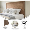 image:imageFlash Furniture Fiona Queen Size Wooden Headboard Only Herringbone Patterned Adjustable Headboard in Gray WashLight Brown
