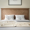 image:imageFlash Furniture Fiona Queen Size Wooden Headboard Only Herringbone Patterned Adjustable Headboard in Gray WashLight Brown