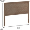 image:imageFlash Furniture Fiona Queen Size Wooden Headboard Only Herringbone Patterned Adjustable Headboard in Gray WashLight Brown