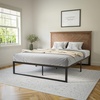 image:imageFlash Furniture Fiona Queen Size Wooden Headboard Only Herringbone Patterned Adjustable Headboard in Gray WashLight Brown