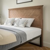 image:imageFlash Furniture Fiona Queen Size Wooden Headboard Only Herringbone Patterned Adjustable Headboard in Gray WashLight Brown