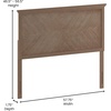 image:imageFlash Furniture Fiona Queen Size Wooden Headboard Only Herringbone Patterned Adjustable Headboard in Gray WashLight Brown