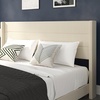 image:imageFlash Furniture Hollis Upholstered Platform Bed  Gray Faux Linen Wingback Headboard  Twin  Mattress Foundation with Slatted Supports  No Box Spring NeededBeige