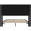 image:imageFlash Furniture Hollis Upholstered Platform Bed  Gray Faux Linen Wingback Headboard  Twin  Mattress Foundation with Slatted Supports  No Box Spring NeededGrey