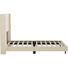 image:imageFlash Furniture Hollis Upholstered Platform Bed  Gray Faux Linen Wingback Headboard  Twin  Mattress Foundation with Slatted Supports  No Box Spring NeededBeige