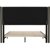 image:imageFlash Furniture Hollis Upholstered Platform Bed  Gray Faux Linen Wingback Headboard  Twin  Mattress Foundation with Slatted Supports  No Box Spring NeededBeige