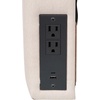 image:imageFlash Furniture Hugo Twin Headboard with 2 Outlets USB Port USB TypeC Port Faux Linen Upholstery Dual Hanging Options BeigeBeige