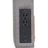 image:imageFlash Furniture Hugo Twin Headboard with 2 Outlets USB Port USB TypeC Port Faux Linen Upholstery Dual Hanging Options BeigeGray