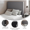 image:imageFlash Furniture Hugo Twin Headboard with 2 Outlets USB Port USB TypeC Port Faux Linen Upholstery Dual Hanging Options BeigeGray
