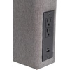 image:imageFlash Furniture Hugo Twin Headboard with 2 Outlets USB Port USB TypeC Port Faux Linen Upholstery Dual Hanging Options BeigeGray