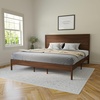 image:imageFlash Furniture Kingston Solid Wood Platform Bed with Wooden Slats and Headboard No Box Spring Needed Queen Size BrownBrown