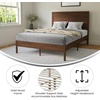 image:imageFlash Furniture Kingston Solid Wood Platform Bed with Wooden Slats and Headboard No Box Spring Needed Queen Size BrownBrown