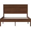 image:imageFlash Furniture Kingston Solid Wood Platform Bed with Wooden Slats and Headboard No Box Spring Needed Queen Size BrownBrown