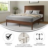 image:imageFlash Furniture Kingston Solid Wood Platform Bed with Wooden Slats and Headboard No Box Spring Needed Queen Size BrownBrown