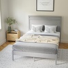 image:imageFlash Furniture Kingston Solid Wood Platform Bed with Wooden Slats and Headboard No Box Spring Needed Queen Size BrownGray Wash