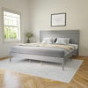 image:imageFlash Furniture Kingston Solid Wood Platform Bed with Wooden Slats and Headboard No Box Spring Needed Queen Size BrownGrey