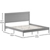 image:imageFlash Furniture Kingston Solid Wood Platform Bed with Wooden Slats and Headboard No Box Spring Needed Queen Size BrownGrey