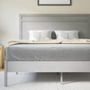 image:imageFlash Furniture Kingston Solid Wood Platform Bed with Wooden Slats and Headboard No Box Spring Needed Queen Size BrownGrey