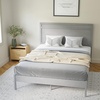 image:imageFlash Furniture Kingston Solid Wood Platform Bed with Wooden Slats and Headboard No Box Spring Needed Queen Size BrownGrey