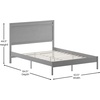 image:imageFlash Furniture Kingston Solid Wood Platform Bed with Wooden Slats and Headboard No Box Spring Needed Queen Size BrownGrey