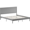 image:imageFlash Furniture Kingston Solid Wood Platform Bed with Wooden Slats and Headboard No Box Spring Needed Queen Size BrownGrey