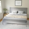 image:imageFlash Furniture Kingston Solid Wood Platform Bed with Wooden Slats and Headboard No Box Spring Needed Queen Size BrownGrey