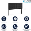 image:imageFlash Furniture Lennox Adjustable Height Button Tufted and Box Stitch Upholstered King Size Headboard in Black VinylBlack