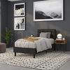 image:imageFlash Furniture Lennox Adjustable Height Button Tufted and Box Stitch Upholstered King Size Headboard in Black VinylBlack