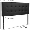 image:imageFlash Furniture Lennox Adjustable Height Button Tufted and Box Stitch Upholstered King Size Headboard in Black VinylBlack