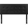 image:imageFlash Furniture Lennox Adjustable Height Button Tufted and Box Stitch Upholstered King Size Headboard in Black VinylBlack