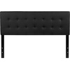 image:imageFlash Furniture Lennox Adjustable Height Button Tufted and Box Stitch Upholstered King Size Headboard in Black VinylBlack
