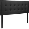 image:imageFlash Furniture Lennox Adjustable Height Button Tufted and Box Stitch Upholstered King Size Headboard in Black VinylBlack