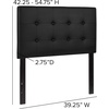 image:imageFlash Furniture Lennox Adjustable Height Button Tufted and Box Stitch Upholstered King Size Headboard in Black VinylBlack