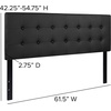 image:imageFlash Furniture Lennox Adjustable Height Button Tufted and Box Stitch Upholstered King Size Headboard in Black VinylBlack
