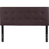 image:imageFlash Furniture Lennox Adjustable Height Button Tufted and Box Stitch Upholstered King Size Headboard in Black VinylBrown