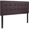image:imageFlash Furniture Lennox Adjustable Height Button Tufted and Box Stitch Upholstered King Size Headboard in Black VinylBrown