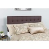 image:imageFlash Furniture Lennox Adjustable Height Button Tufted and Box Stitch Upholstered King Size Headboard in Black VinylBrown