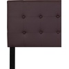 image:imageFlash Furniture Lennox Adjustable Height Button Tufted and Box Stitch Upholstered King Size Headboard in Black VinylBrown