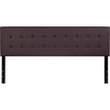 image:imageFlash Furniture Lennox Adjustable Height Button Tufted and Box Stitch Upholstered King Size Headboard in Black VinylBrown