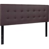 image:imageFlash Furniture Lennox Adjustable Height Button Tufted and Box Stitch Upholstered King Size Headboard in Black VinylBrown
