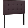 image:imageFlash Furniture Lennox Adjustable Height Button Tufted and Box Stitch Upholstered King Size Headboard in Black VinylBrown