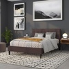 image:imageFlash Furniture Lennox Adjustable Height Button Tufted and Box Stitch Upholstered King Size Headboard in Black VinylBrown