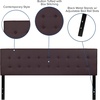 image:imageFlash Furniture Lennox Adjustable Height Button Tufted and Box Stitch Upholstered King Size Headboard in Black VinylBrown