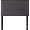 image:imageFlash Furniture Lennox Adjustable Height Button Tufted and Box Stitch Upholstered King Size Headboard in Black VinylGray