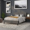 image:imageFlash Furniture Lennox Adjustable Height Button Tufted and Box Stitch Upholstered King Size Headboard in Black VinylGray