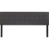 image:imageFlash Furniture Lennox Adjustable Height Button Tufted and Box Stitch Upholstered King Size Headboard in Black VinylGray